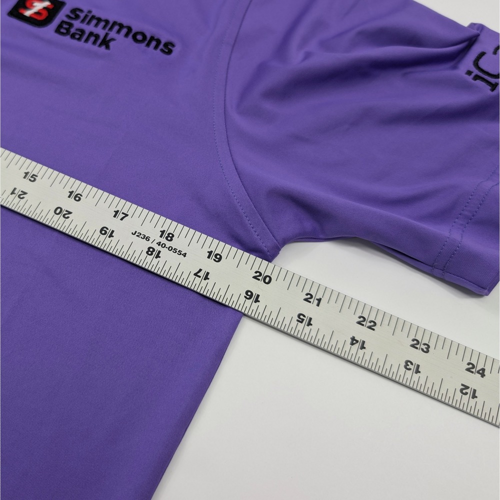 FootJoy Tour Issue Polo Mens Small‎ Purple Performance Golf Embroidered Logos - Picture 7 of 9
